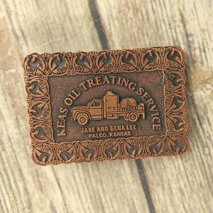 Keas Oil Treating Service Belt Buckle Palco KS